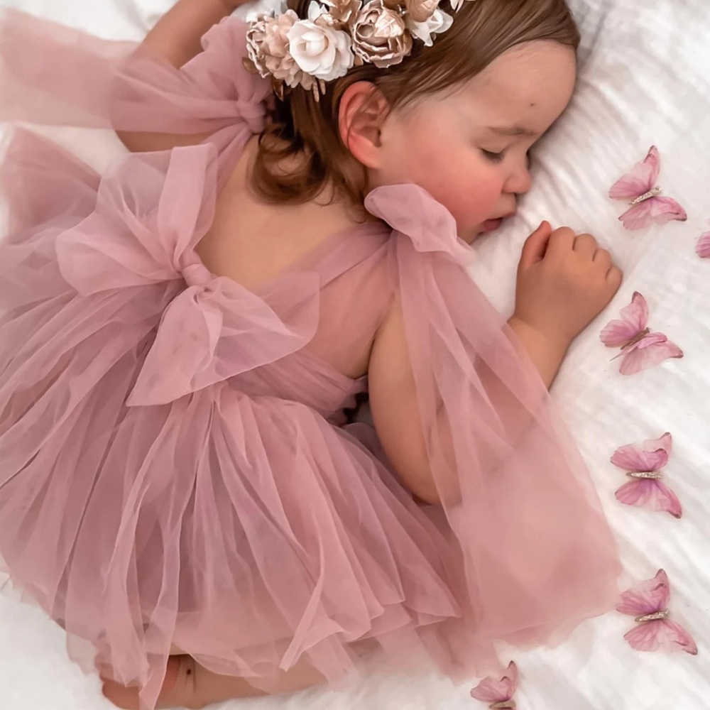 Adorable Pink Tulle Baby Dress